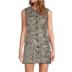 NWT Antonio Melani Emiliana Tweed and Sequin A Line Mini Dress. Sz14